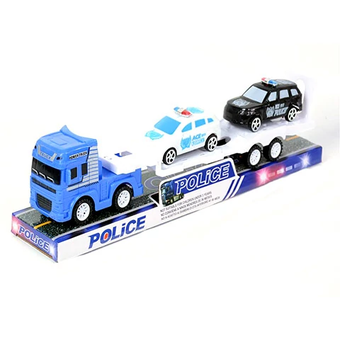 Rendőrkamion 2db kisautóval