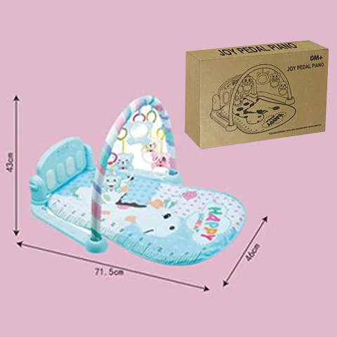 Boldog zsiráf kék játszószönyeg fénnyel és hanggal