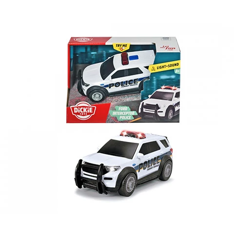 Ford Interceptor rendőrautó fénnyel és hanggal 15cm - Dickie Toys