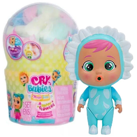 Cry Babies: Varázskönnyek - Happy Flower világoskék baba