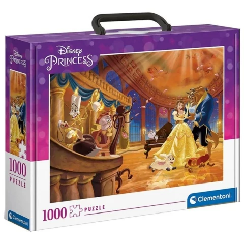 Disney: A szépség és a szörnyeteg 1000db-os puzzle bőrönd tárolódobozban - Clementoni