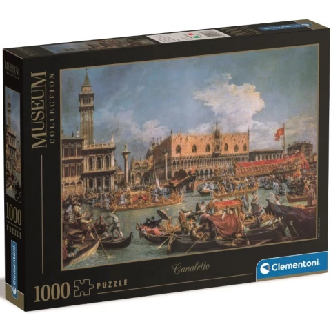 Canaletto: A dózse díszgondolája a mólónál, áldozócsütörtökön Museum Collection 1000db-os puzzle - Clementoni