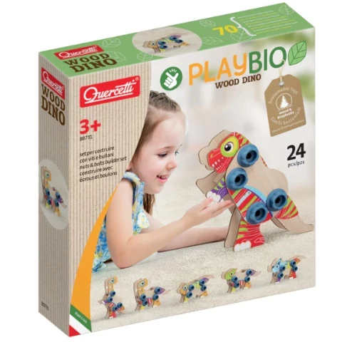 Quercetti: Play Bio összeszerelhető dinoszaurusz 24db-os