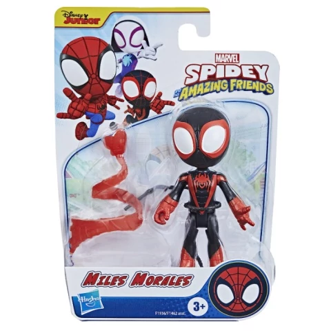 Pókember: Póki és csodálatos barátai Miles Morales játékfigura kiegészítővel 10cm - Hasbro