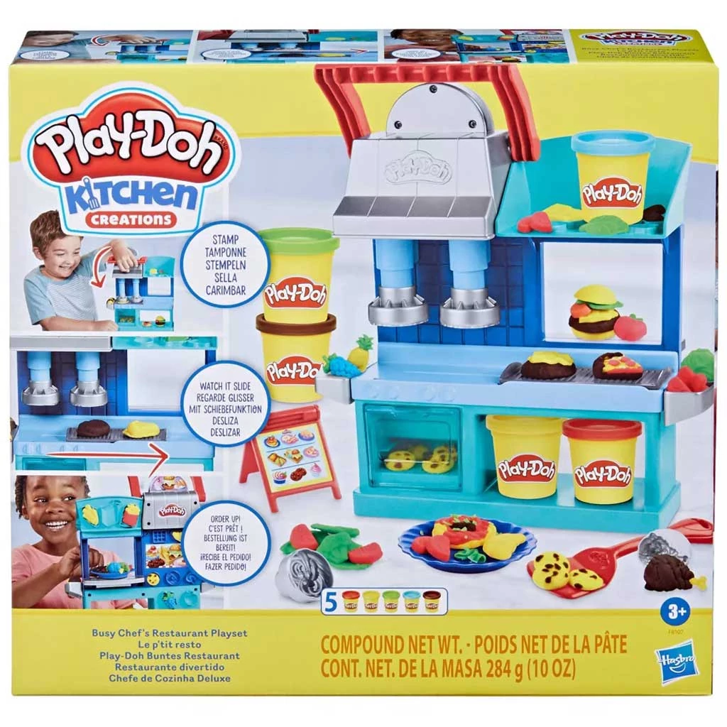Play-Doh: Éttermi Séf gyurmaszett 5 tégely gyurmával és kiegészítőkkel 284g - Hasbro