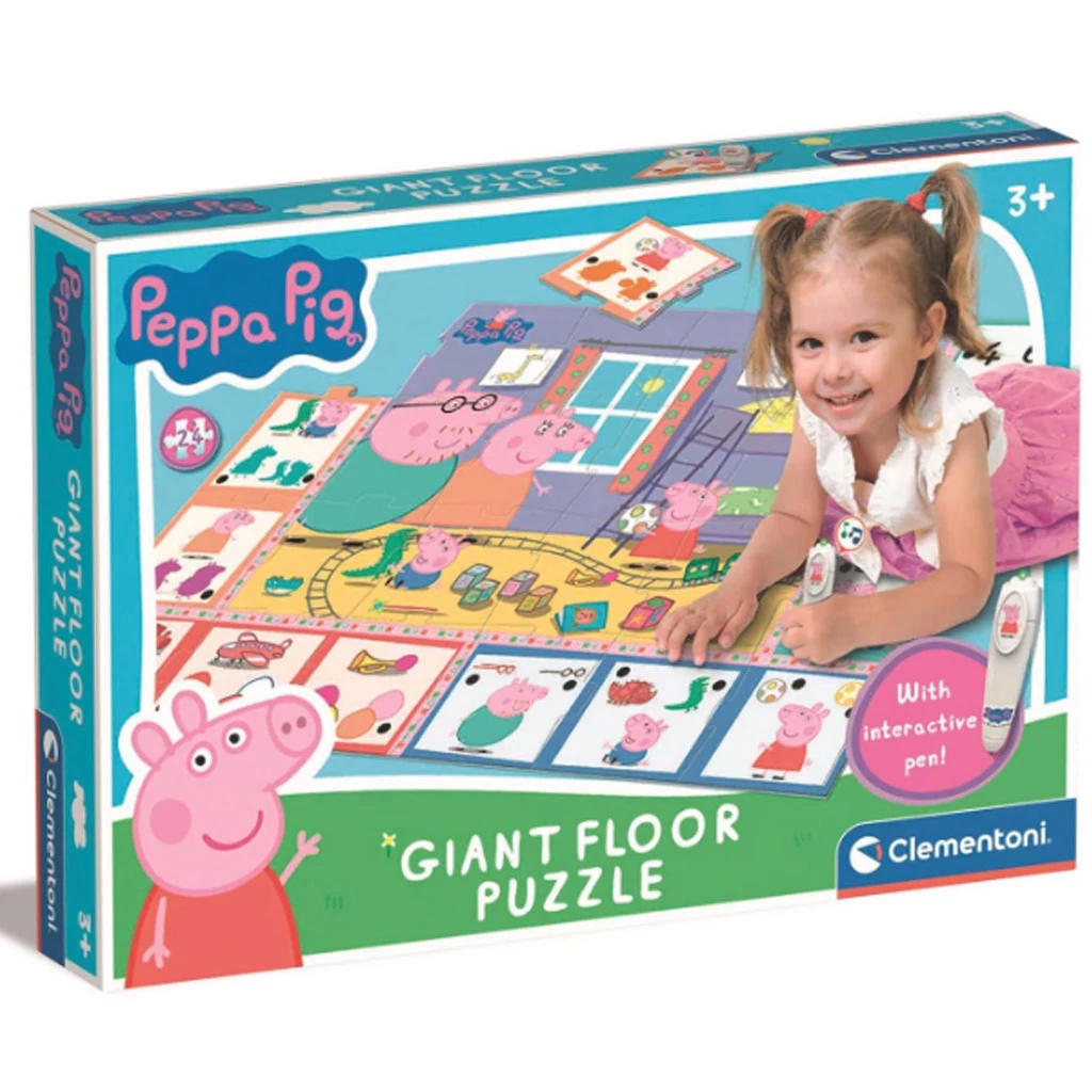 Peppa Malac óriás padló puzzle tollal - Clementoni