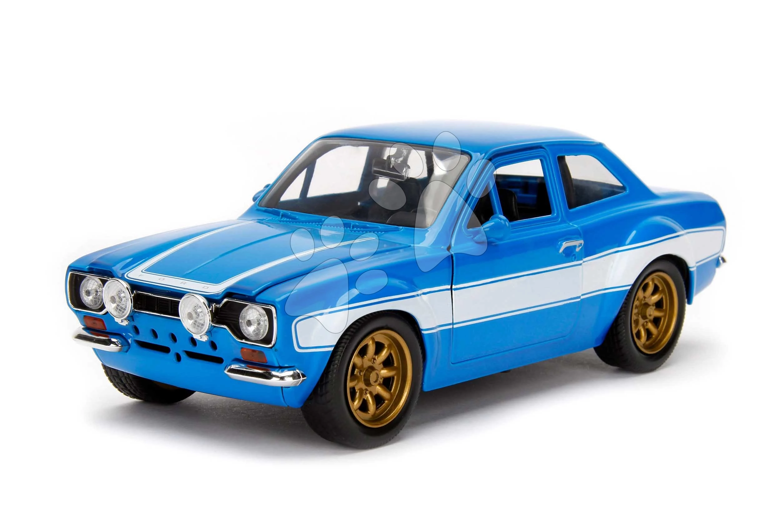 Autíčko Ford Escort 1974 Fast & Furious Jada kovové s otvárateľnými časťami a gumenými kolieskami dĺžka 18 cm 1:24 JA3203024