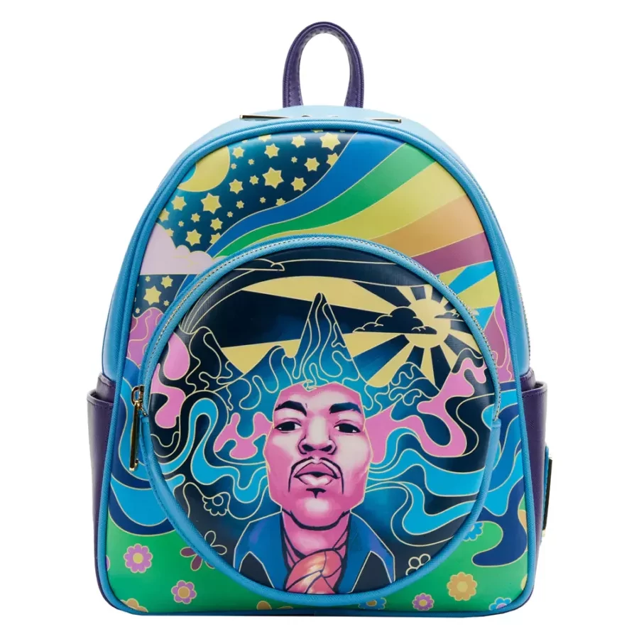 Loungefly Jimi Hendrix: Psychedelic mintájú mini hátizsák
