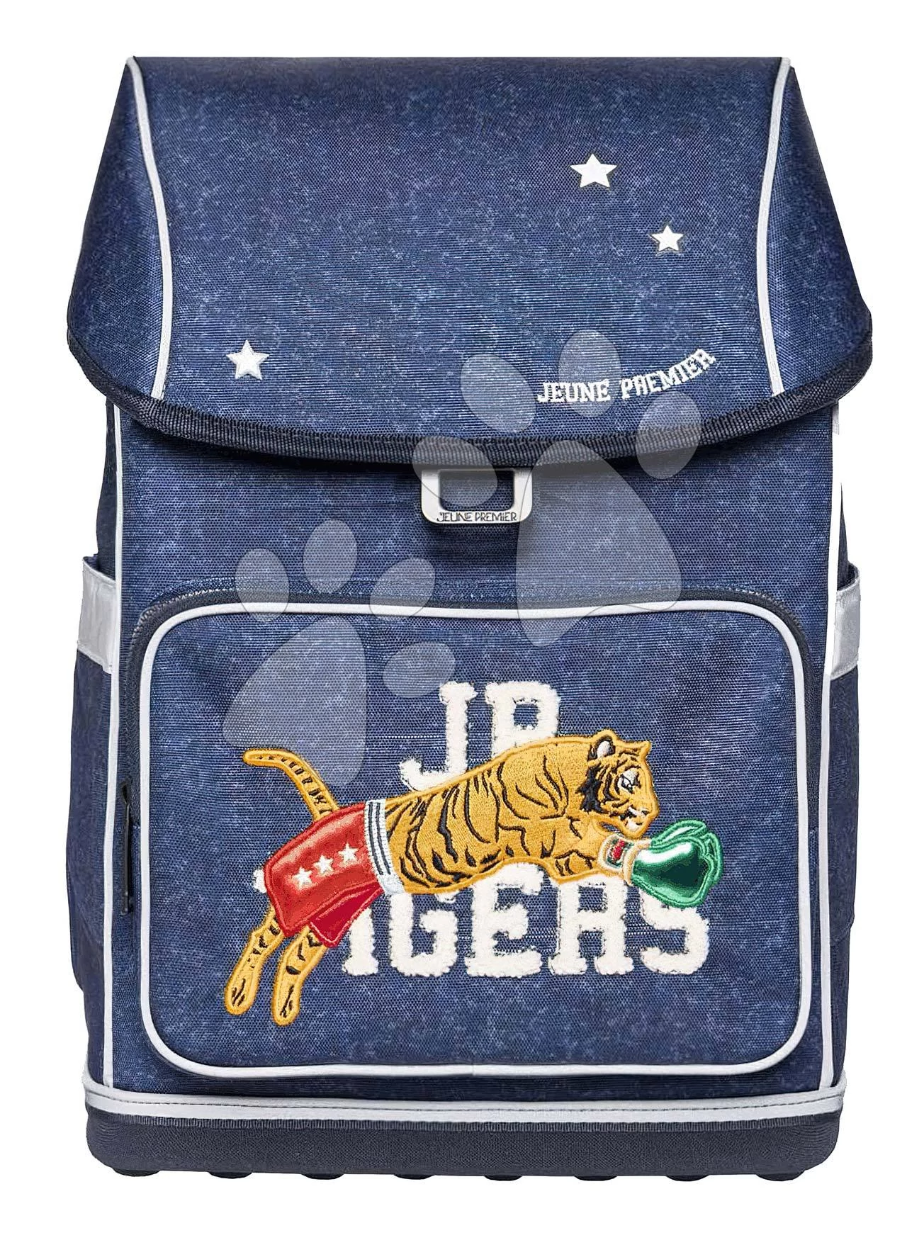 Nagy iskolai hátizsák Ergomaxx Boxing Tiger Navy Mélange Jeune Premier ergonomikus luxus kivitel 39*26 cm JPERX24224