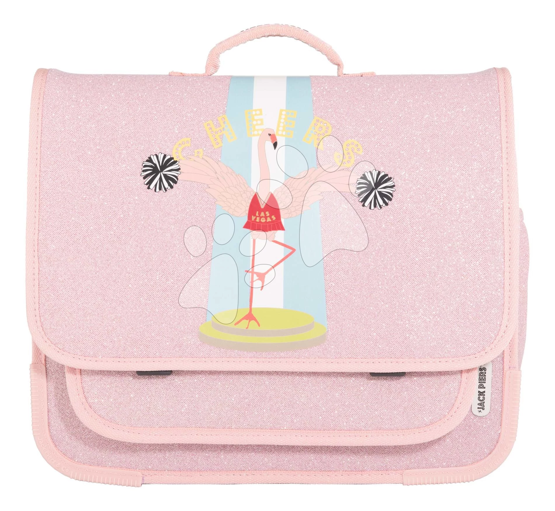 Iskolai aktatáska Schoolbag Paris Large Flamingo Jack Piers ergonomikus luxus kivitel 6 évtől 32*15*38 cm