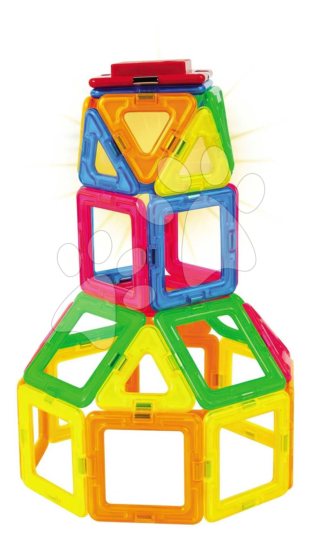 Mágneses építőjáték Neón fények Neon Led Set Hi-Tech Magformers elektronikus 31 részes 3 évtől MGF1485