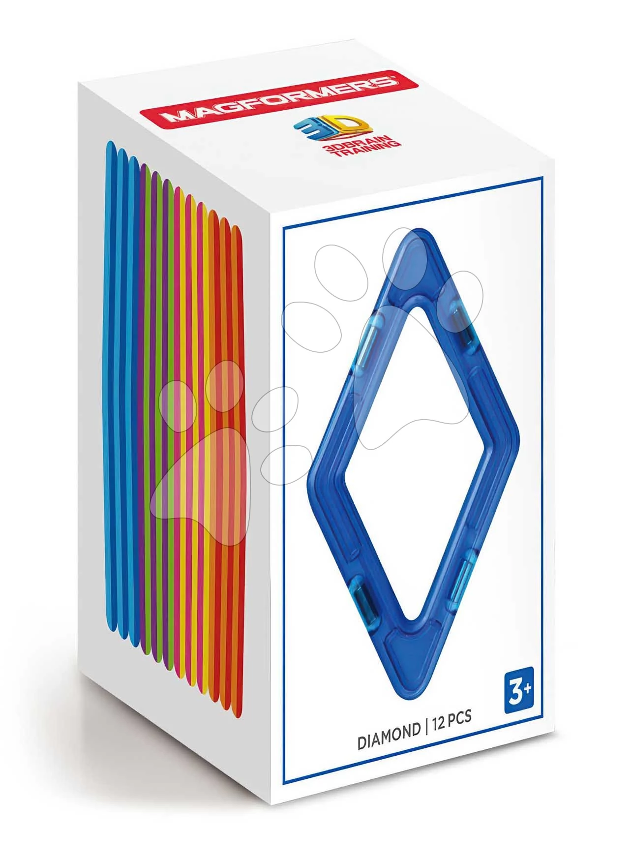 Kiegészítő mágneses építőjátékhoz Rombusz Diamond Set Magformers 12 részes