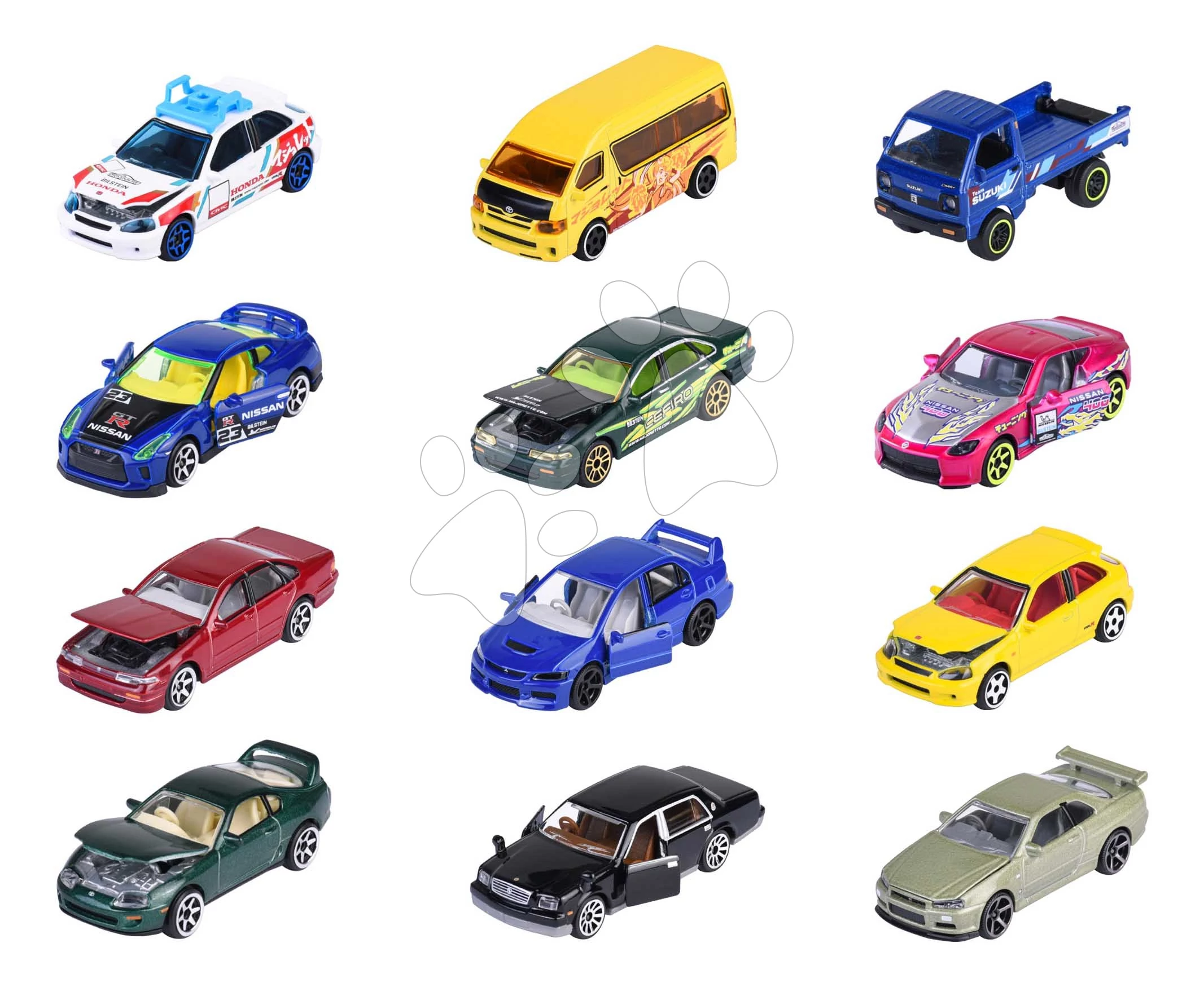 Kisautó Japan Series Bonus Pack Majorette fém felfüggesztéssel és gyűjtői boxban 5 különböző fajta