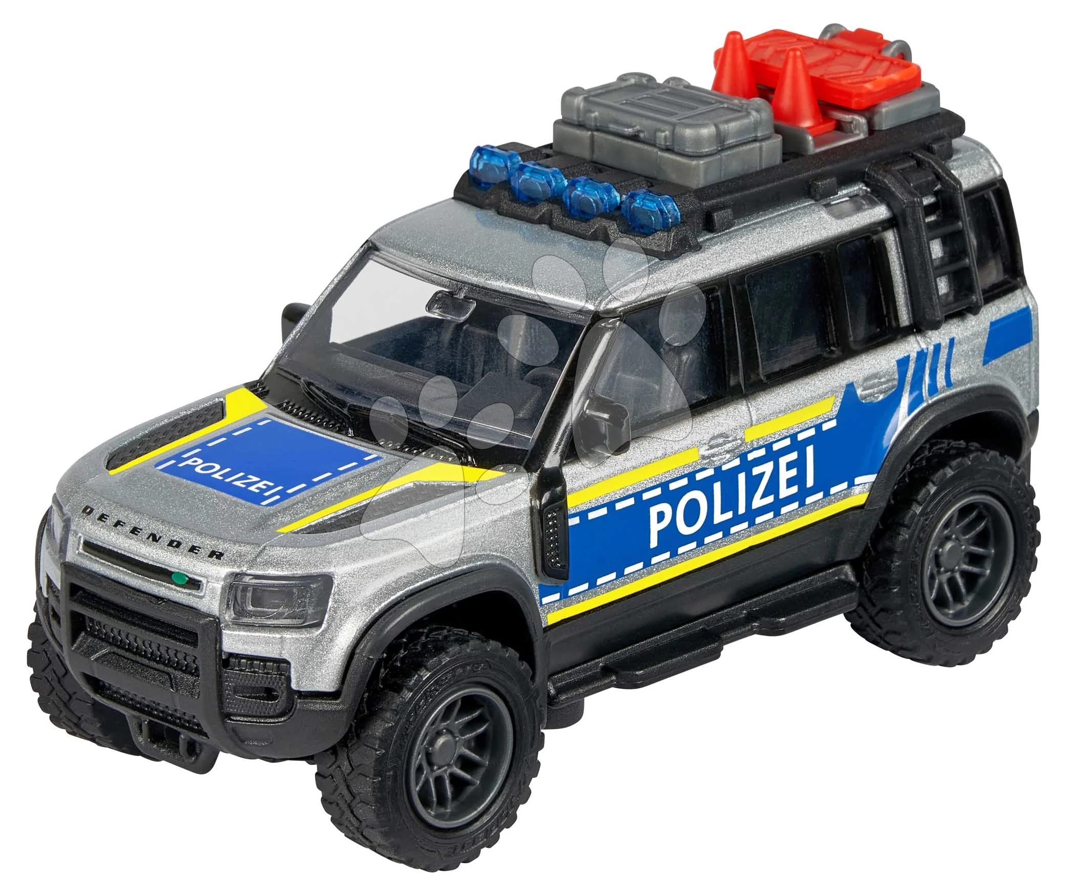 Autíčko policajné Land Rover Defender 90 Police Majorette dĺžka 12,5 cm od 3 rokov MJ3712002038