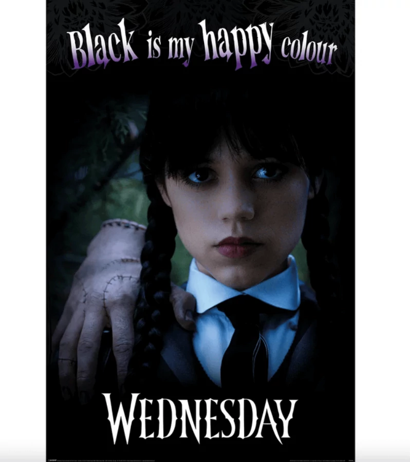 WEDNESDAY (BLACK IS MY HAPPY COLOUR) poszter