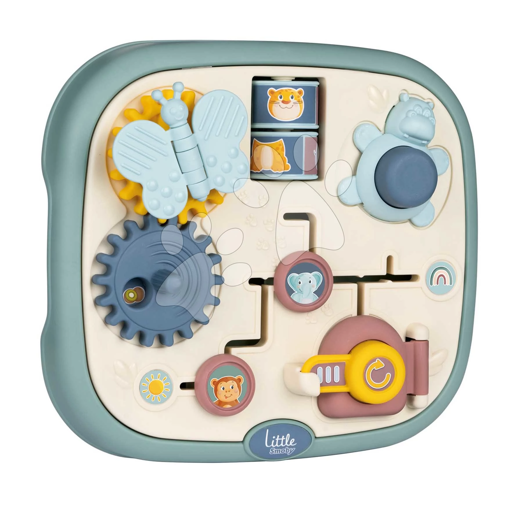 Készségfejlesztő táblagép labirintussal Activity Tablet Little Smoby 5 tevékenységgel a finom motorika fejlesztésére 12 hó-tól SM140317