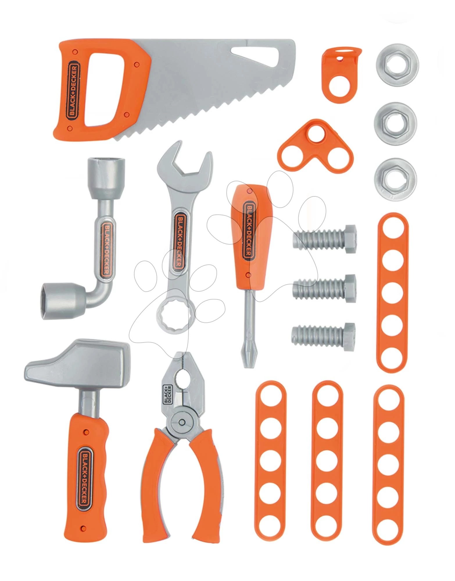 Sada 6 druhov pracovných nástrojov Tools Set Black&Decker Smoby s montážnymi dielmi od 3 rokov SM360934