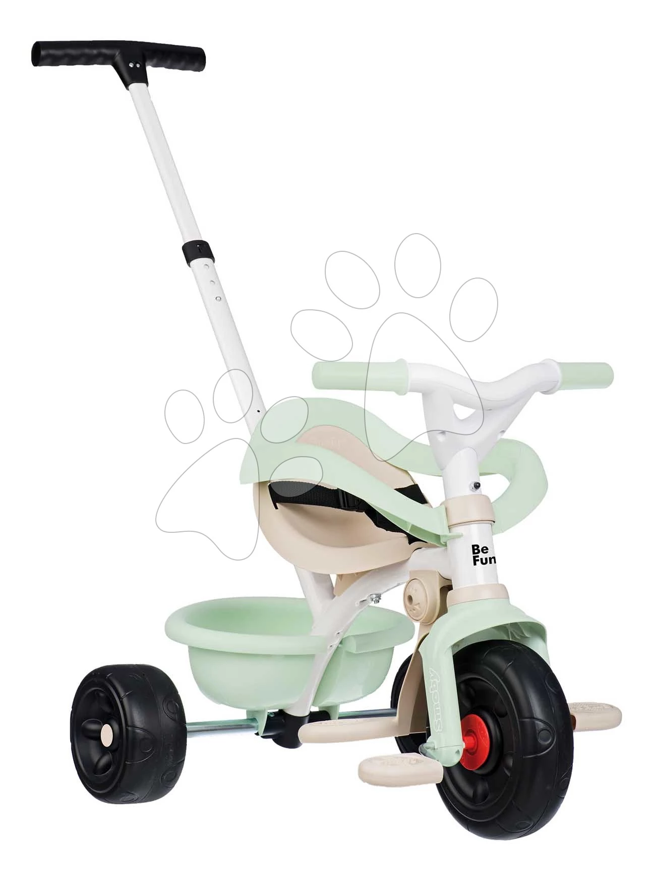 Tricikli szabadonfutó Be Fun Comfort Tricycle Smoby állítható tolókarral és védőkerettel 10 hó-tól SM740420