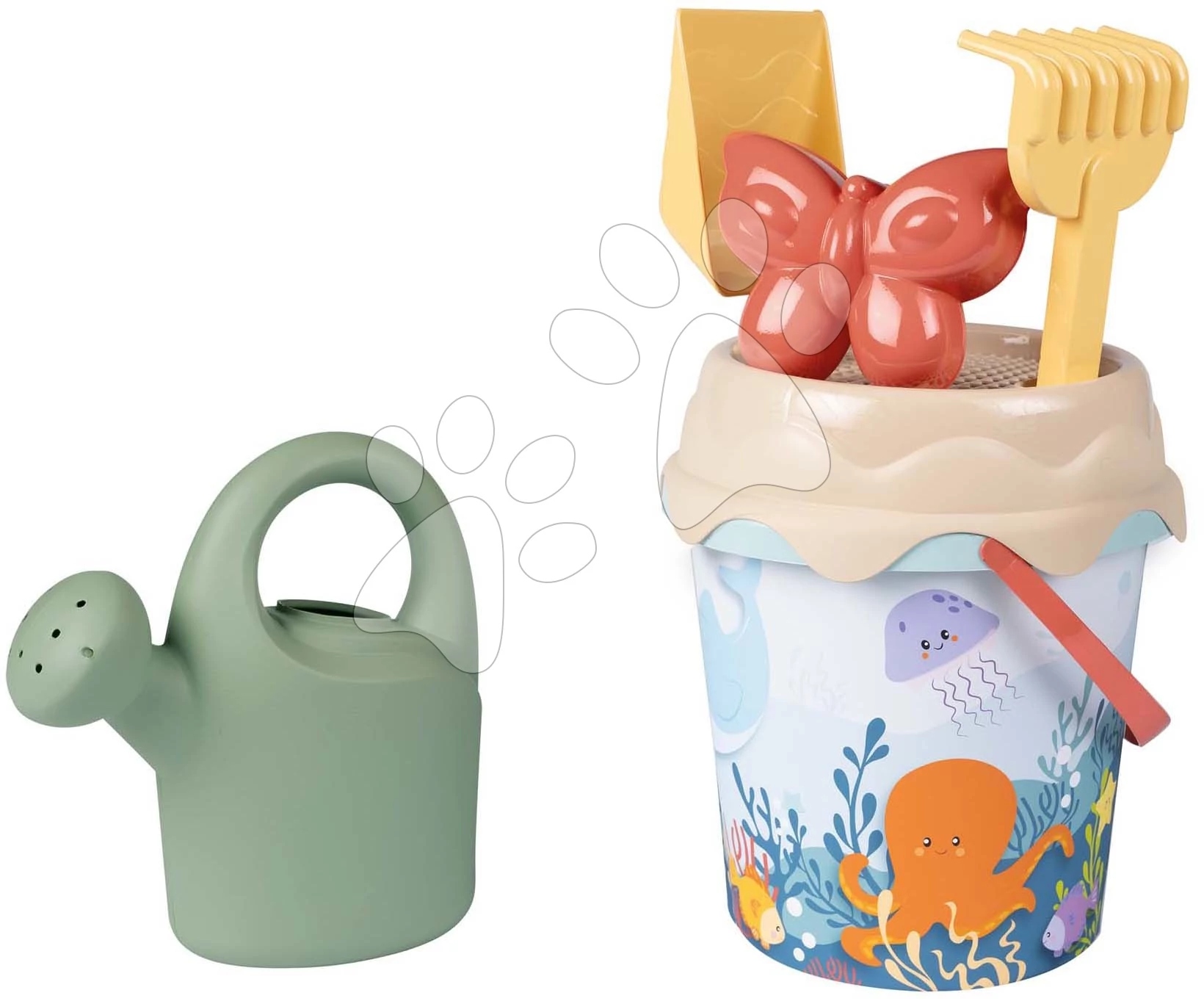 Vödör szett ökobarát M. Bucket Green Smoby locsolókannával 17 cm magas 100% újrahasznosítható 18 hó-tól SM862173